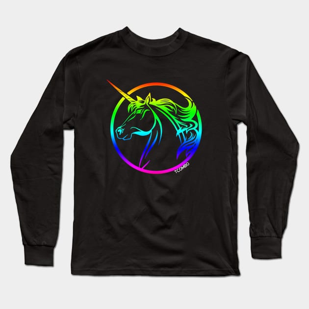 Rainbow Unicorn Offensive T Shirts Long Sleeve T-Shirt by huepham613